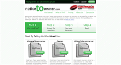 Desktop Screenshot of noticetoowner.com